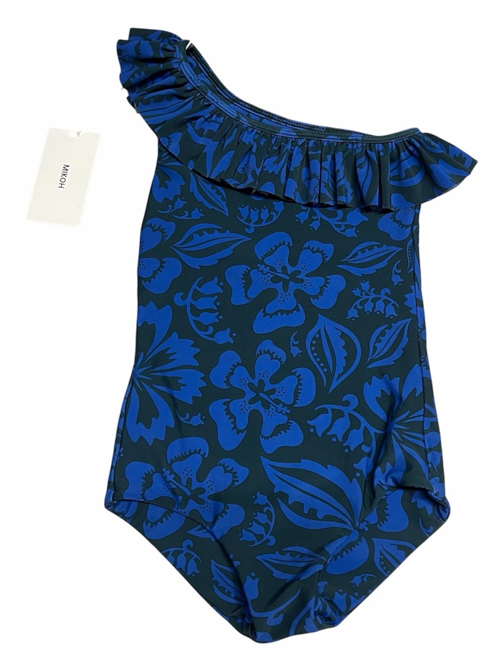NEW Mikoh Mini Girl’s one piece swimsuit in Blue Print Size Small